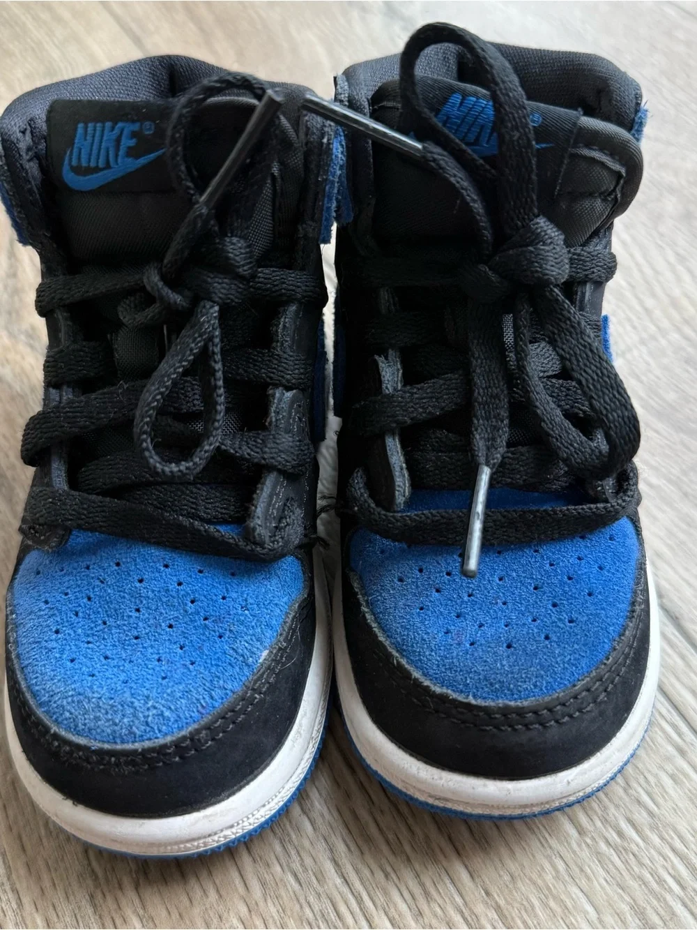 Jordan 1 retro high royal blue sneakers toddler baby boy 6C shoes